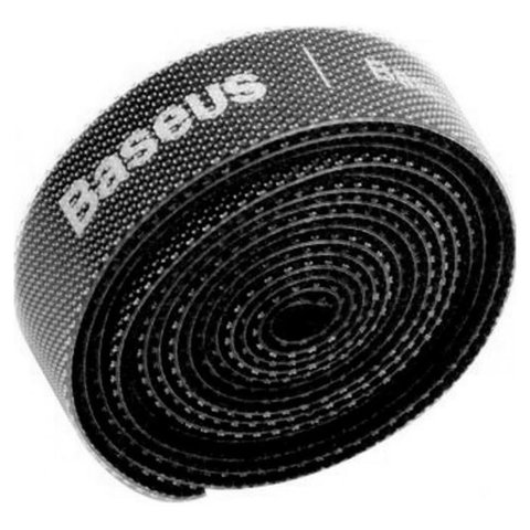 Органайзер для кабеля Baseus Colourful Circle Velcro strap, черный, 300 см, многоразовая лента-липучка, #ACMGT-F01 Превью 1