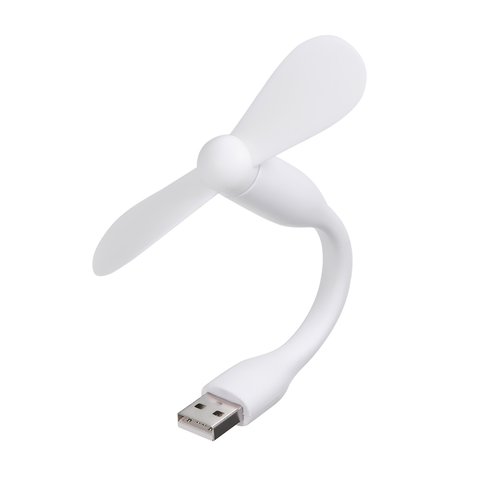 Вентилятор Mini, белый, мобильный, USB тип-A Превью 1