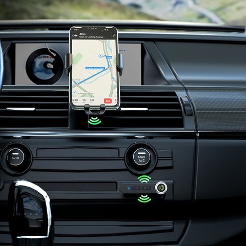 FM-трансмиттер Hoco E58, черный, с кнопкой, USB тип-C, TRS 3.5 мм, #6931474748768 Превью 2