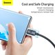 USB кабель Baseus Crystal Shine Series, USB тип-C, USB тип-A, 120 см, 100 Вт, черный, в нейлоновой оплетке, #CAJY000401 Превью 3