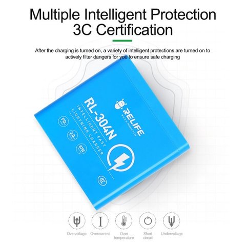 Мережевий зарядний пристрій RELIFE RL-304N, 87 Вт, Quick Charge, Power Delivery (PD), 6 портів Прев'ю 5