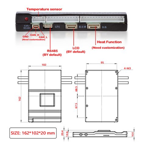 BMS Controller JIKONG JK-B2A24S15P, (150 A, for LiFePO4/Li-ion/LTO batteries) Preview 4