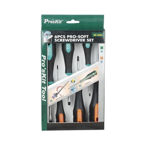 Pro-soft Screwdriver (SL- &PH) Pro'sKit SD-2301 6 PCS Preview 1