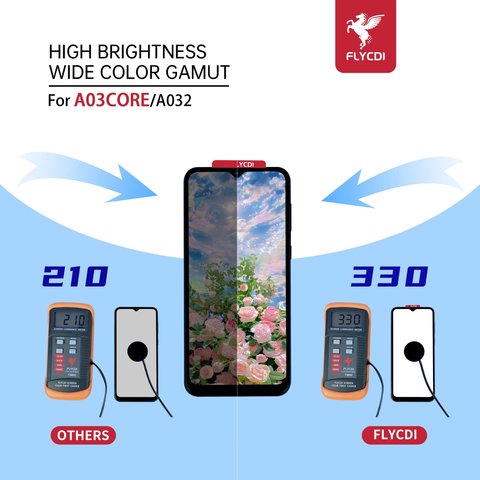 Pantalla LCD puede usarse con Samsung A032 Galaxy A03 Core, negro, sin marco, FLYCDI Vista previa  2