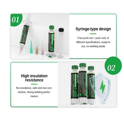 Fundente en pasta RELIFE F-22A, para soldar níquel, para soldar acero inoxidable, para soldadura de cobre y acero, actividad alta, 10 ml Vista previa  7