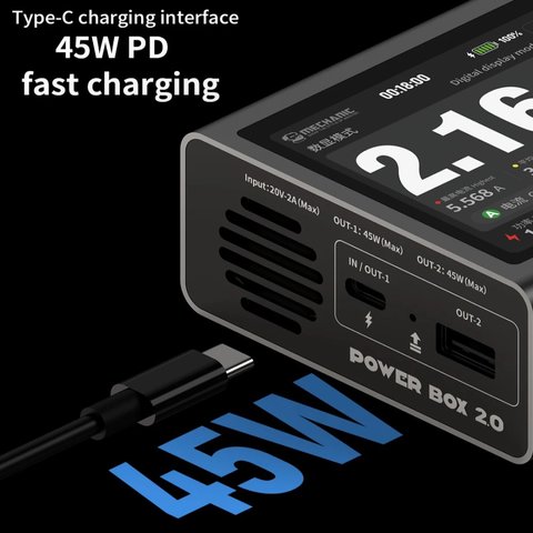 Fuente de alimentación (potencia) Mechanic Power Box 2.0, 10000mAh, 45W, Type-C, PD, 12 V, 5A Vista previa  5