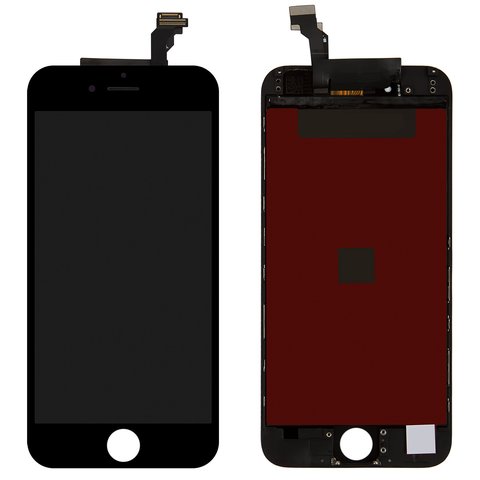 Дисплей для мобільного телефону Apple iPhone 6, чорний, з тачскріном Прев'ю 1