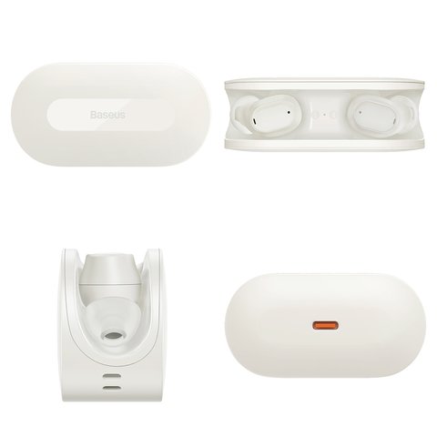 Гарнитура Baseus Bowie EZ10, беспроводная, белая, с зарядным кейсом, c кабелем, #A00054300226-Z1 Превью 1