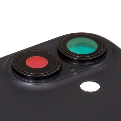 Задняя панель корпуса для iPhone 16, черная, со стеклом камеры, Original (PRC), black Превью 1