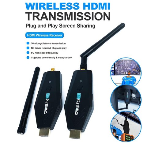 Адаптер HDMI, бездротовий, чорний, комплект Прев'ю 1