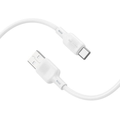 USB кабель Borofone BX113, USB тип-C, USB тип-A, 100 см, 3 A, білий, #6941991115448 Прев'ю 1