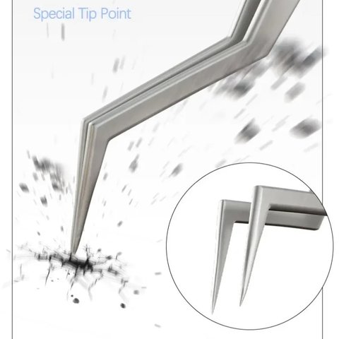 Пинцет монтажный Mechanic Aax-17, изогнутый, 120 мм Превью 2